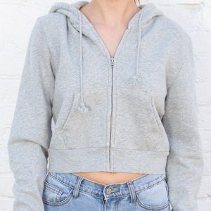 Brandy Melville Light Grey Crystal Hoodie